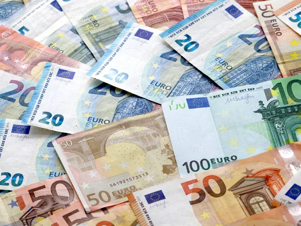 Een Heleboel Europese Munt Euro Als Een Onderdeel Van Financiële — Stockfoto