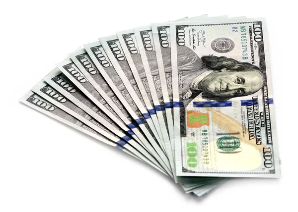 Stack Hundra Dollarsedlar Som Betalningsmedel — Stockfoto