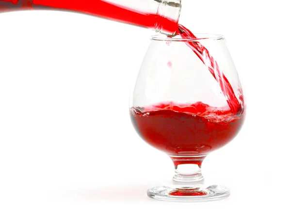 Patterns Red Wine Pouring Glass — Stock Photo, Image