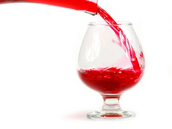 Patterns Red Wine Pouring Glass — Stock Photo, Image