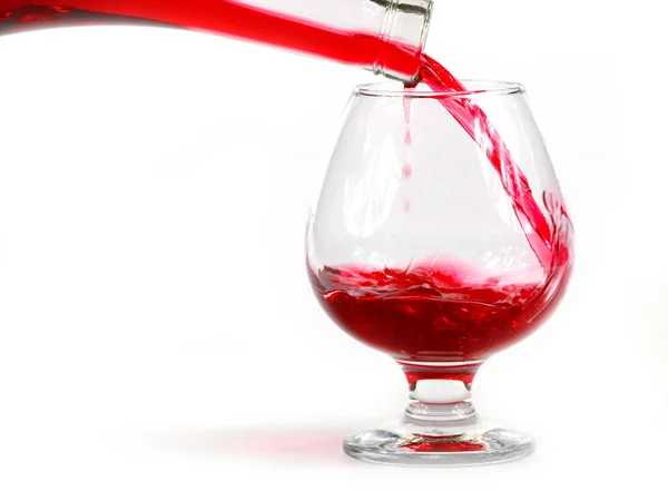 Patterns Red Wine Pouring Glass — Stock Photo, Image