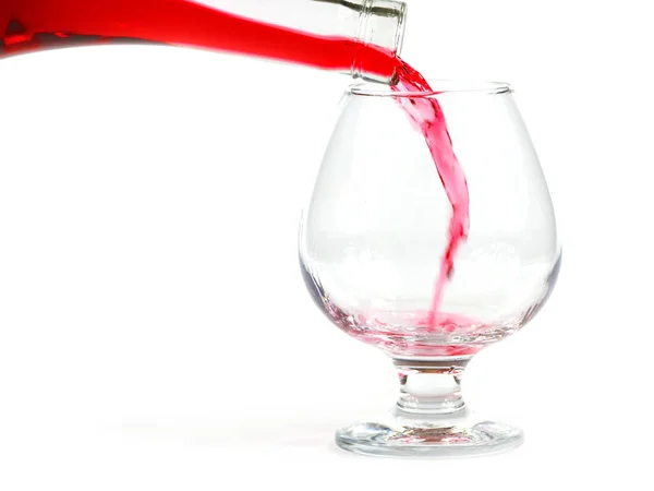 Patterns Red Wine Pouring Glass — Stock Photo, Image