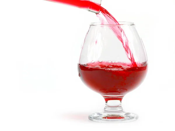 Vackra Fantastiska Mönster Nuvarande Rött Vin Ett Glas — Stockfoto