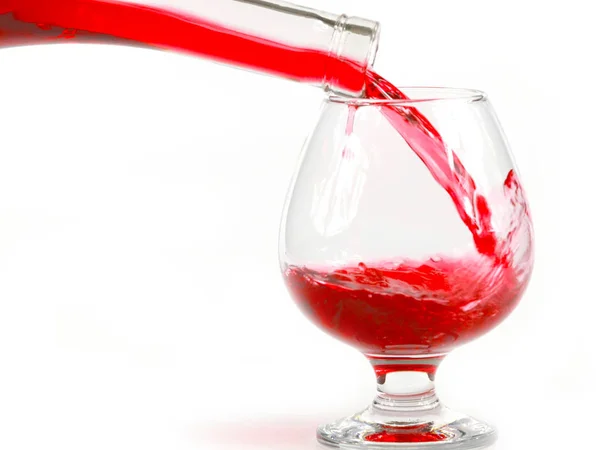 Beautiful Fantastic Patterns Current Red Wine Glass — Stock Photo, Image