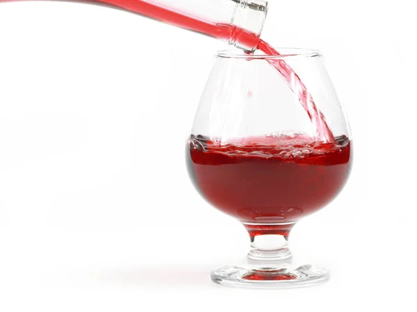 Beautiful Fantastic Patterns Current Red Wine Glass — Stock Photo, Image