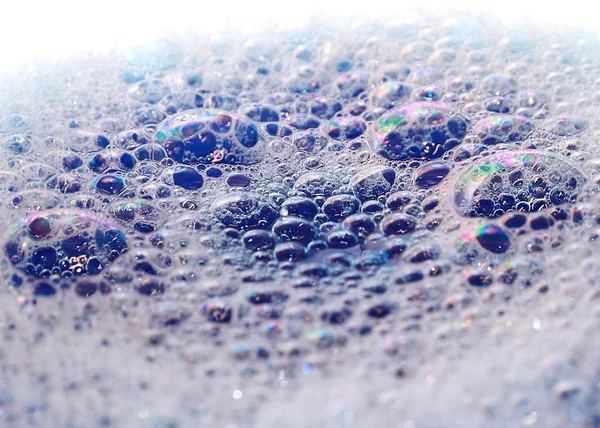 Bright Highlights Surface Foam Bubbles Liquid — Stock Photo, Image