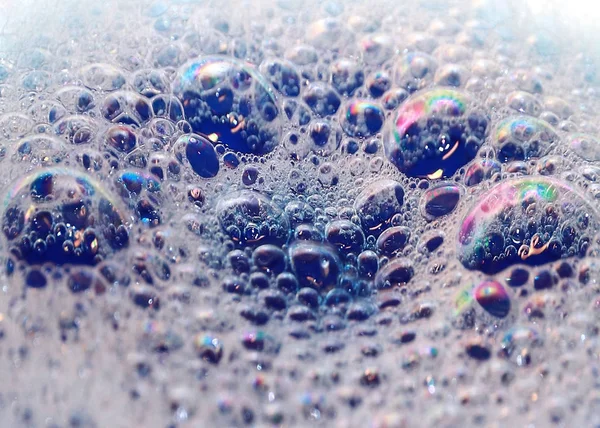 Bright Highlights Surface Foam Bubbles Liquid — Stock Photo, Image