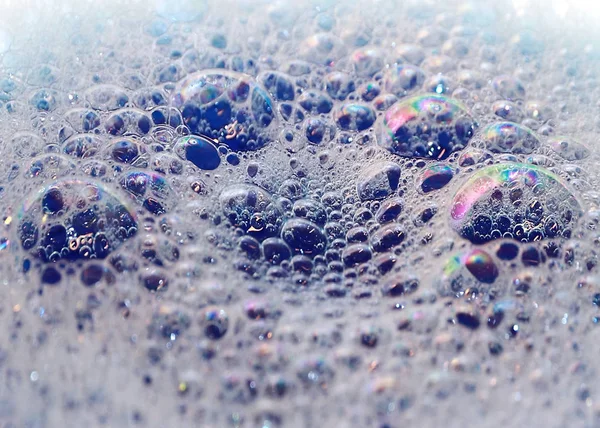Яркие Блики Поверхности Пузырьков Пены Жидкости — стоковое фото