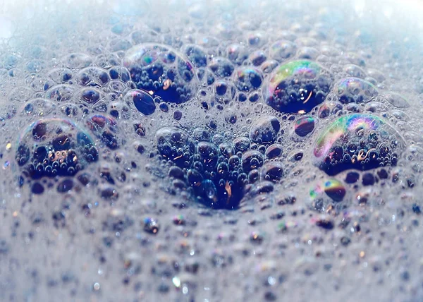 Bright Highlights Surface Foam Bubbles Liquid — Stock Photo, Image