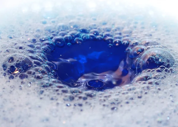 Foam Surface Liquid Traces Drop Water — Stock Photo, Image