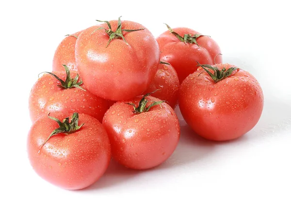 Dojrzałe Świeże Pomidory Gotowane Sprzedaż Żywności — Zdjęcie stockowe