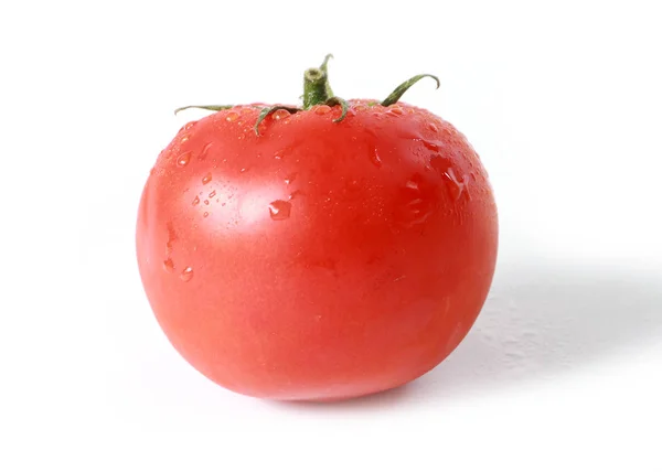 Ώριμη Φρέσκια Κόκκινη Ντομάτα Μέρος Της Συγκομιδής — Φωτογραφία Αρχείου