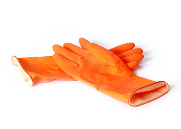 Een Paar Rubberen Handschoenen Voor Chemische Experimenten — Stockfoto