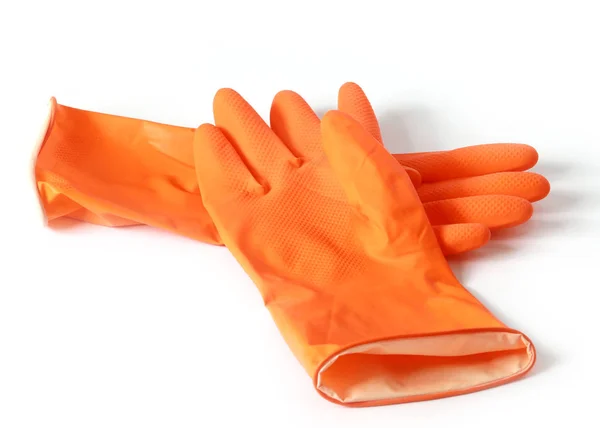 Een Paar Rubberen Handschoenen Voor Chemische Experimenten — Stockfoto