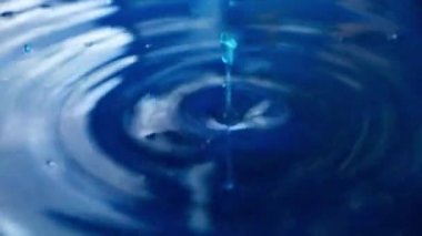circles on the surface of the liquid after hitting a drop of water