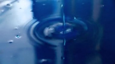 circles on the surface of the liquid after hitting a drop of water