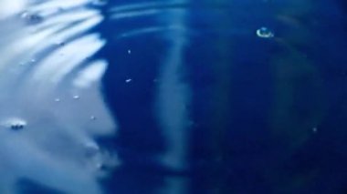 circles on the surface of the liquid after hitting a drop of water