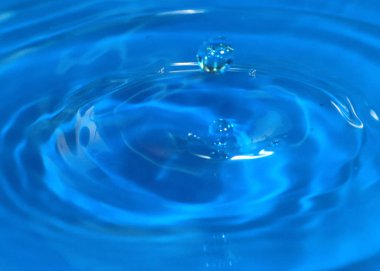 saf su bir damla ve sıvı yüzeyinde sıçrama