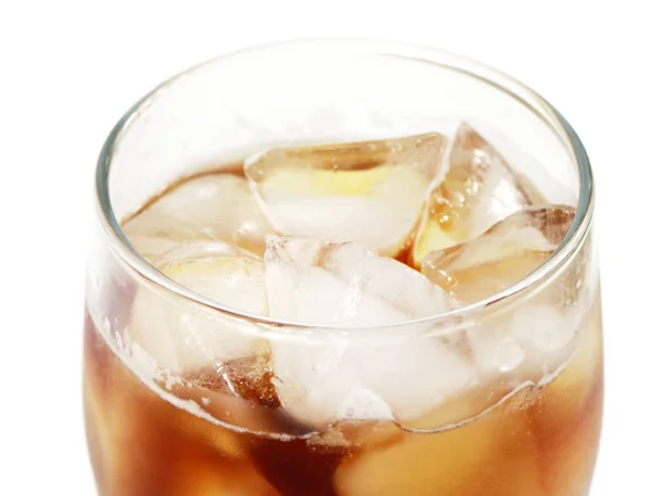 Refreshing Lemonade Glass Lots Ice — Stock Photo, Image