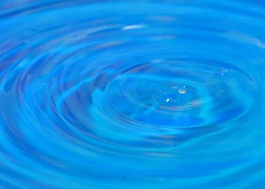 saf su damlacıkları ve sıvı yüzeyinde izleri