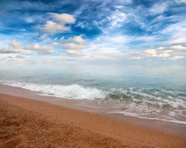 Akdeniz 'in güzel kumlu plajı