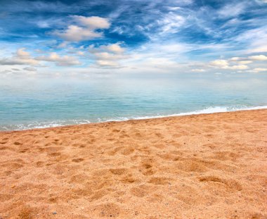 Akdeniz 'in güzel kumlu plajı