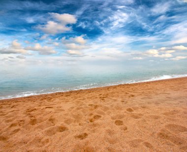 Akdeniz 'in güzel kumlu plajı