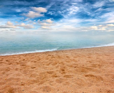 Akdeniz 'in güzel kumlu plajı