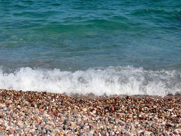 sea waves on the beach of the Mediterranean sea