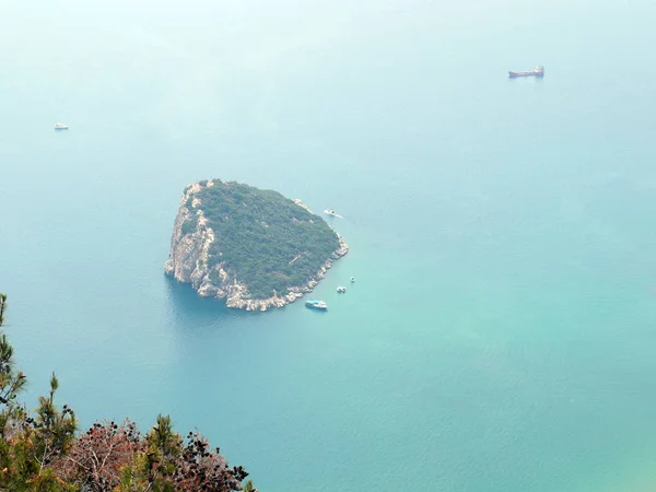 Helder Water Van Middellandse Zee Kustlijn Van Stad Antalya Turkije — Stockfoto