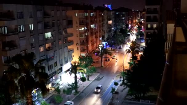 Casas Transporte Rua Cidade Antalya Turquia — Vídeo de Stock