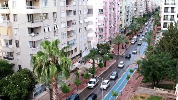 Rumah Dan Transportasi Jalan Kota Antalya Turki — Stok Video