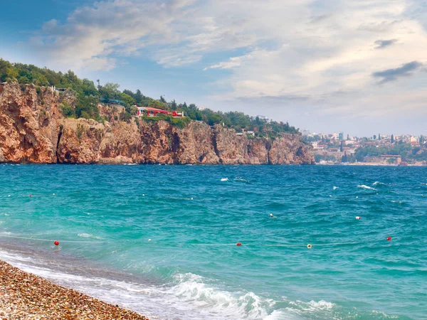 steep slopes of the coastal line of the city of Antalya Turkey
