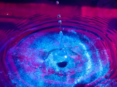 düşen su damla zarif desenler yaratır