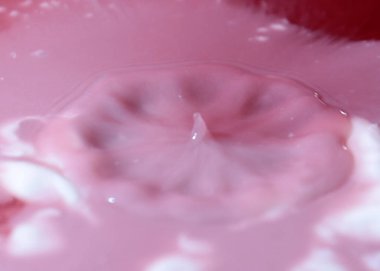 bir damla su yüzeyine vurduktan sonra sıvı sıçraması