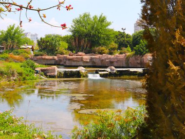 Lara şehir Antalya Türkiye yerleşim bölgesinde pitoresk park Aşağı Duden