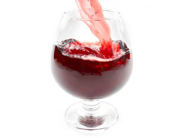 Flow Patterns Red Wine Pouring Glass — Stock Photo, Image