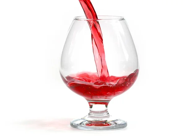 Flow Patterns Red Wine Pouring Glass — Stock Photo, Image