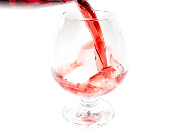 Wzory Szklance Podczas Nalewania Czerwonego Wina — Zdjęcie stockowe