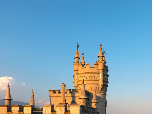Najmniejszy Średniowieczny Zamek Europie Lastochkino Gnezdo Miasto Jałta Krym — Zdjęcie stockowe