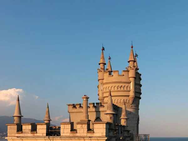 Najmniejszy Średniowieczny Zamek Europie Lastochkino Gnezdo Miasto Jałta Krym — Zdjęcie stockowe
