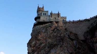 Yalta şehrinin sembolü olarak Kırlangıç Yuvası kalesi, Kırım Cumhuriyeti, Lastochkino Gnezdo