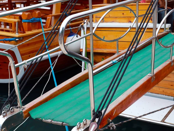 Éléments Extérieurs Bateau Plaisance Dans Port Commerce — Photo