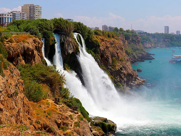 Lower Duden Waterfall in the Lara residential area of Antalya, Turkey