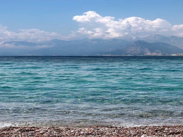 Costa Montana Del Mar Mediterraneo Nella Città Antalya Turchia — Foto Stock