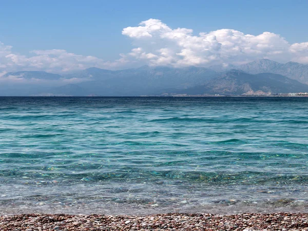 Costa Montana Del Mar Mediterraneo Nella Città Antalya Turchia — Foto Stock