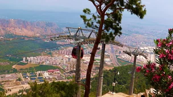 Antalya Türkiye Yakınlarındaki Tunektepe Turizm Dağı — Stok video