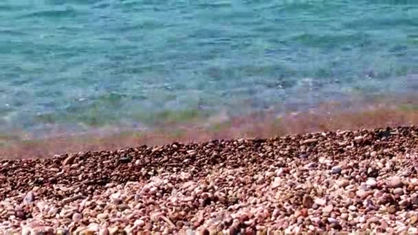 Ondas Mar Praia Como Lugar Para Relaxar — Vídeo de Stock