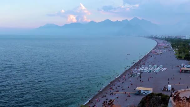 Antalya Türkiye Nin Dağ Manzarası Kıyı Şeridi — Stok video