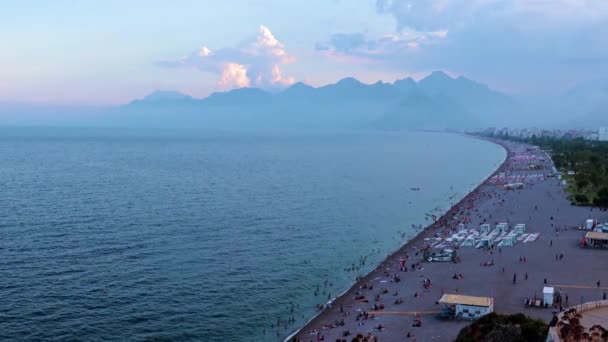 Berglandschap Kustlijn Van Stad Antalya Turkije — Stockvideo